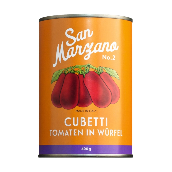 Cubetti (gewürfelte Tomaten) aus San Marzano