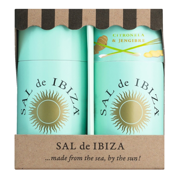 Sal de Ibiza - Granito Strandkorb-Duo Pur & citronela y Jengibre